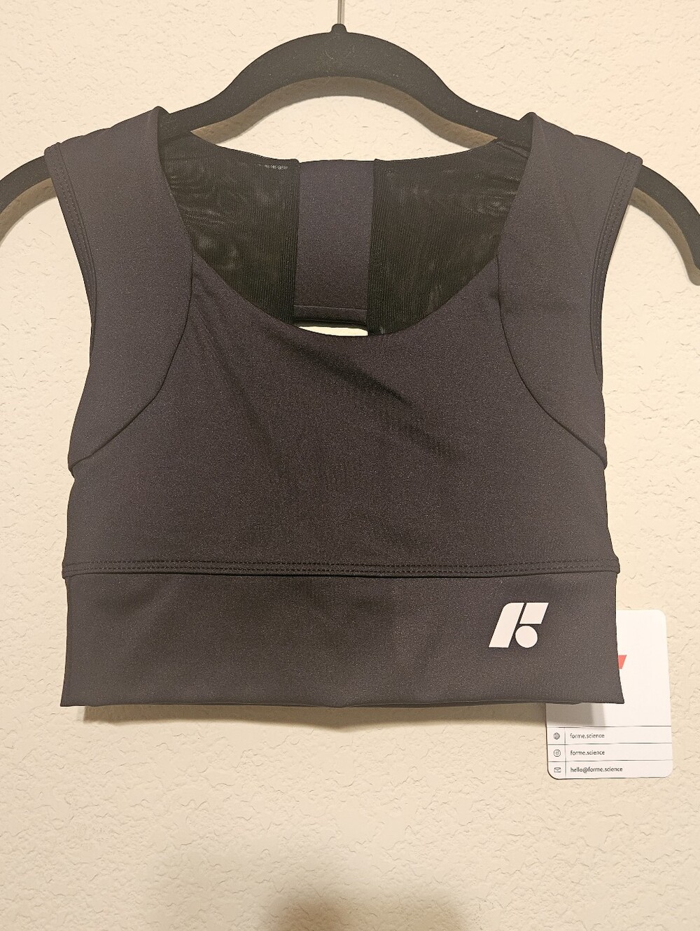 Forme Black Sports Bra Size Small